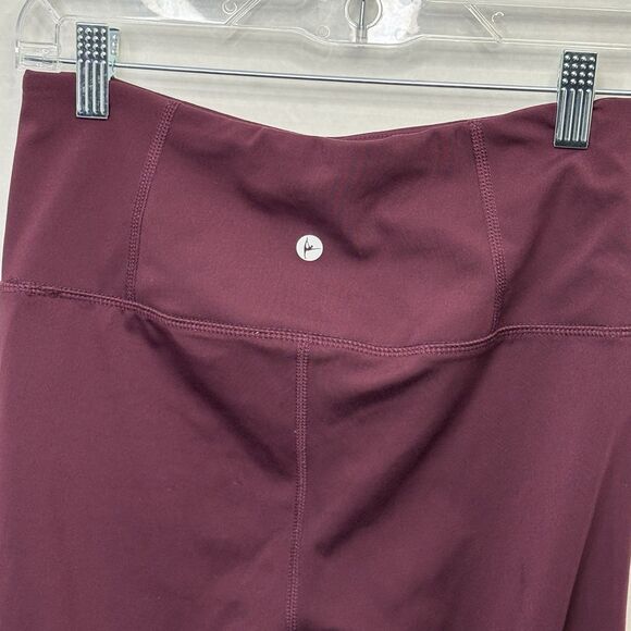 90 Degree by Reflex Athletic Pants Leggings Burgundy S Small Yoga Running Gym - Picture 5 of 7